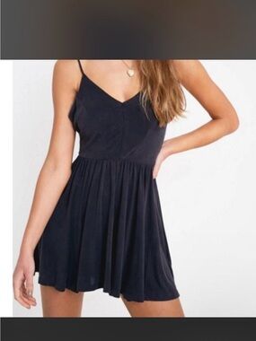 Urban Outfitters Navy Blue Adjustable Spaghetti Strap Romper